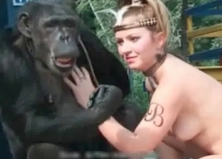 Foot fetish video starring a fucking monkey