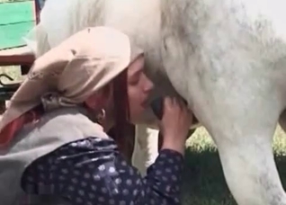 Sexy sex session with farm animals