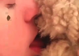 Bestiality banging with a hairy dog cock