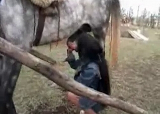 Ravishing blonde enjoying this animal's cock