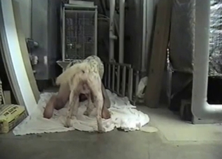 Kinky dude bottoms for his horny dog