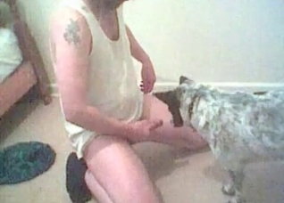 Dog getting molested by a dude