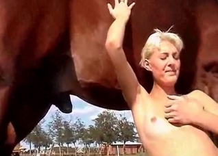 Hardcore horse fucking a sexy sister