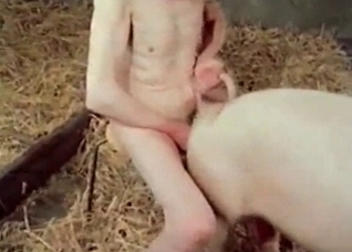 Perfect pounding session with a pretty pig