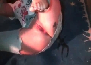 Anal fucking session with a horny dog