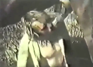 Retro zoophile porn with a hot guy who sucks dick